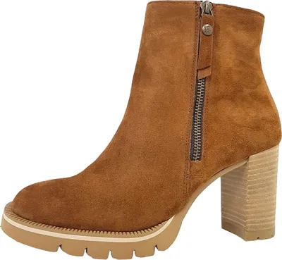 Productafbeelding van Paul Green damesschoenen, enkellaarsjes, rits, bruin, casual