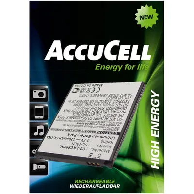 Productafbeelding van AccuCell batterij, geschikt voor LG Optimus 3D Max, Optimus 3D 2, Optimus Elite, modelnummer BL-48LN