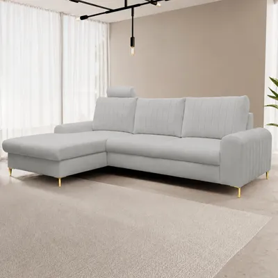 Produktbild von Ecksofa "MONACO" mit Schlaffunktion und Bettkasten L Form Couch