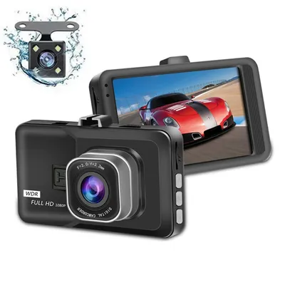 Produktbild von Dashcam, Ultra HD, hochauflösende 1080P-Aufnahme, Zweikanal mit Loop-Aufnahme, 24-Stunden-Parküberwachung, 170°-Weitwinkel-Autokamera für Autos