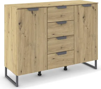 Produktbild von Kombikommode >Aditio Box< in Eiche Artisan Nachbildung - 120x92x44 (BxHxT)