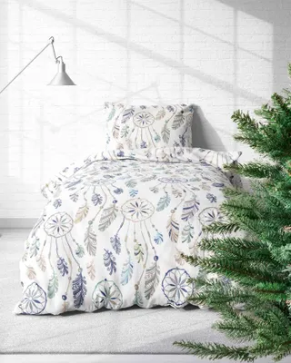 Produktbild von Bettwäsche Winterbettwäsche Traumfänger 135x200 + 80x80 cm, Winter Plüsch Teddy, , 2-teilig