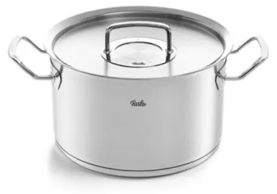 Produktbild von Edelstahl-Kochtopf, Durchmesser 24 cm, 6,3 Liter – geeignet für Induktionsherde