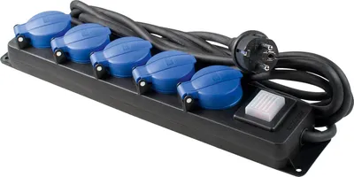Productafbeelding van as-Schwabe 38605 as-Schwabe Baustellen 5-fach Steckdosenleiste mit Schalter 4,5 m schwarz