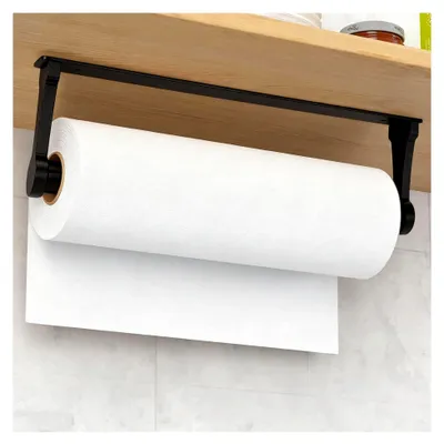 Produktbild von Küchenrollenhalter ohne Bohren – Selbstklebender Halter aus Aluminiumlegierung für Küchenpapier, bohrfrei und rostfrei für Küche, Badezimmer und Wohnzimmer