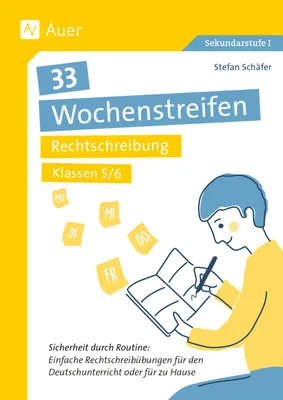 Produktbild von 33 Wochenstreifen Rechtschreibung Klassen 5-6