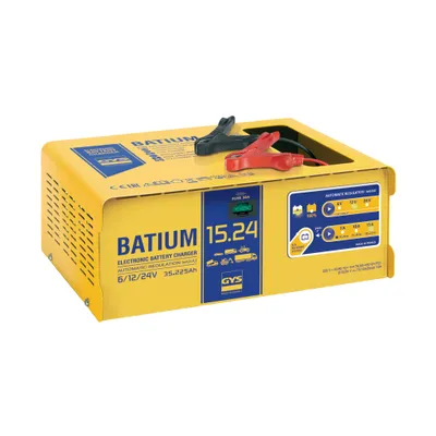 Produktbild von Gys Batterieladegerät für Kfz, Pkw und Lkw, Typ Batium 15-24,  6-12-24V , 35-225Ah