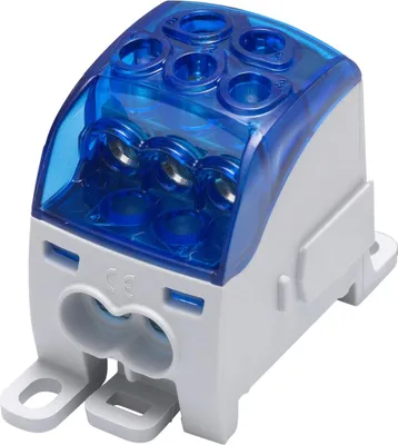 Produktbild von Universalverteilerblock SUB 210 Al/Cu 82050 SIMBLOCK, blau