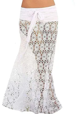 Produktbild von Chiffon-Strandtuch mit Blumenmuster, weiß