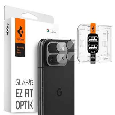 Immagine prodotto di Spigen GLAS.tR EZ Fit Optik, Google, Google Pixel 9 Pro Fold (2024), Antipolvere, Antigraffio, Trasparente, 2 pezzi