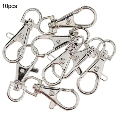 Produktbild von 10 Stück 38 mm Legierungs-Karabiner-Drehverschlüsse, Schlüsselanhänger für Schmuckherstellungsteile
