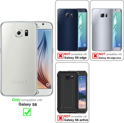 Produktbild von Cadorabo Hülle für Samsung Galaxy S6 Schutz Hülle in Blau Handyhülle Etui Case Cover Magnetverschluss