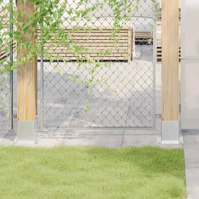 Produktbild von Möbel Pfostenträger Quadratisch 12 Stk. 121x121 mm Stahl Verzinkt - Zaunzubehör 42000015