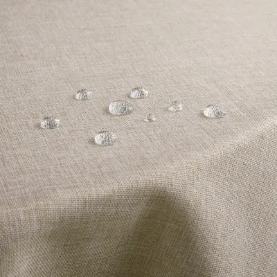 Obrázok produktu pre Okrúhly obrus, 120 cm, umývateľný, vodeodolný, vzhľad ľanu