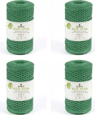 Image de 4 pelotes de fil DMC Eco Vita Metallic, 100% fil recyclé (Couleur 8)