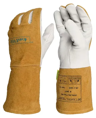 Produktbild von Robuste Schweißerhandschuhe aus Leder in Größe 9,5