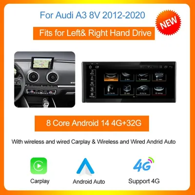 Obrázek produktu pro 10,25palcové autorádio s Androidem 14 – multimediální systém – navigace – bezdrátové CarPlay – Android Auto – 6 GB RAM