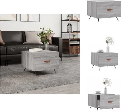 Image de vidaXL Table basse Gris Sonoma 50x50x40 cm Bois composite - Tables basses