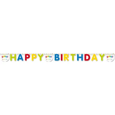 Immagine prodotto di Buon compleanno "Buon compleanno" - Ghirlanda fustellata