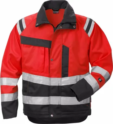 Produktbild von Fristads Hi-Vis Jacke 4026 PLU Rot/Schwarz Größe L