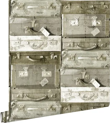 Zdjęcie produktu dla ESTAhome Tapeta zabytkowe walizki jasny brąz 53 cm x 10.05 m