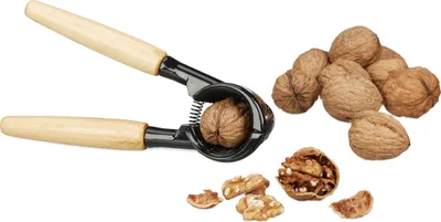 Produktbild von relaxdays Nussknacker mit Holzgriff 2 in 1