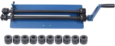 Produktbild von Sickenmaschine/Rundbiegemaschine - Manuell - 460 mm Arbeitsbreite - Profilrollen - Für Blechwalzen/Platten - Blau