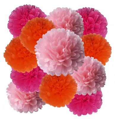 Productafbeelding van 12 papieren bloemenballen - decoratie voor feesten en evenementen