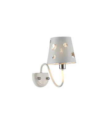 Zdjęcie produktu dla Kinkiet BATLEY biały 1xE14x60W tkanina wym:25,5x15x27cm IP20 Candellux