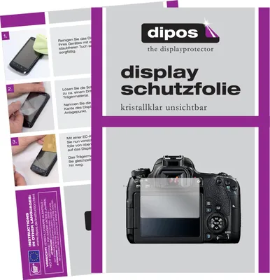 Produktbild von Dipos Crystalclear, Transparent, Canon, Canon EOS 77D, Klare Bildschirmschutzfolie, Kratzresistent, 6 Stück(e)