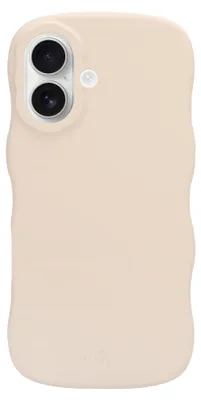 Produktbild von Silicone Wavy Hülle - Beige - Kompatibel mit iPhone 16