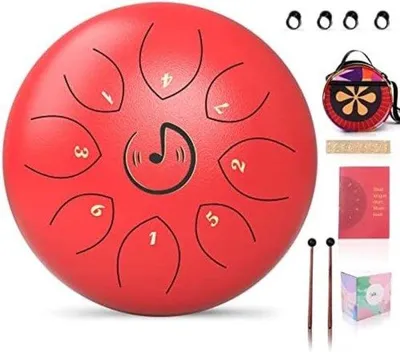 Productafbeelding van Famanu stalen klankdrum - handpan drum - 15 cm / rond