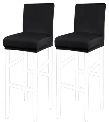 Produktbild von PiccoCasa Set mit 2 Barhocker-Bezügen mit elastischer Unterseite, dehnbar und ab