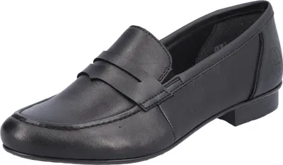Produktbild von Rieker Damen Halbschuhe Penny Loafer Slipper 51954, Größe:39 EU, Farbe:Schwarz