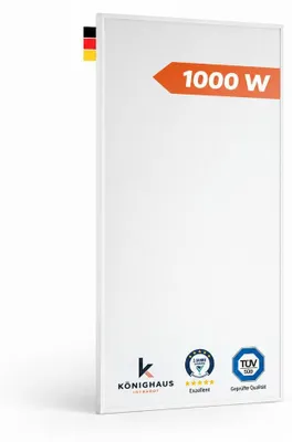 Produktbild von Könighaus Infrarotheizung P-Serie 1000 W ohne Thermostat, 60 x 120 cm