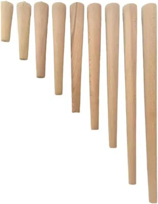 Produktbild von Massivholz Tischbeine für Ess- und Wohnzimmertisch/Büro - Set aus 4 - Buchenholz - verschiedene Größen - 20 cm