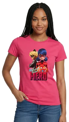 Produktbild von Spreadshirt Miraculous Be Your Own Hero Frauen T-Shirt, M, Azalea