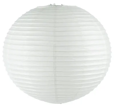 Papierlampion 60 cm, chinesische Laterne, weiß, rund