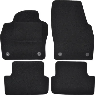 Image de Tapis De Sol Noir Velours Pour Audi A1 Depuis 2019 4pcs, Ajustement précis, Base Antidérapante, Renforcée dans la Zone de la Pédale