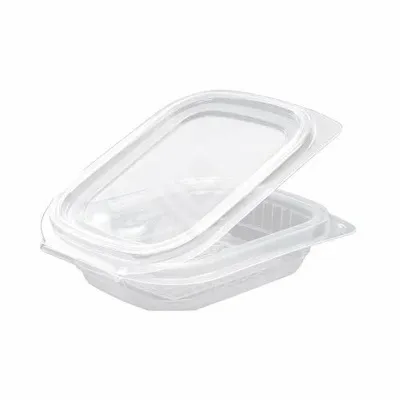 Produktbild von Feinkostbecher eckig  klar mit Deckel 250 ml (PP) [50 Stück]