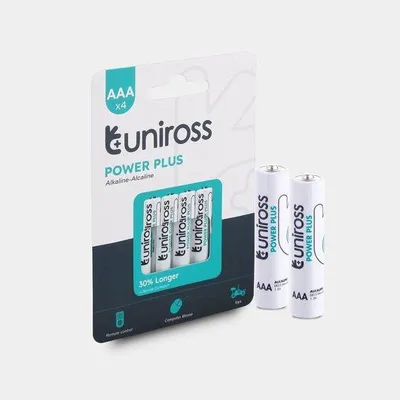Image de Lot de 4 piles alcalines Uniross LR03 AAA Power Plus