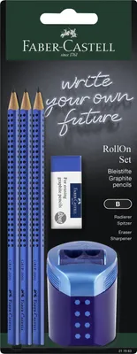 Image de FABER-CASTELL 217083 FABER-CASTELL GRIP 2001 Bleistift-Set B blau 1 Set