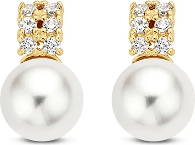 Produktbild von New Bling Goud 9NBG-0018 - Oorknop Parel - Zirkonia - 5mm - Goud
