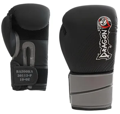 Produktbild von Bazooka Boxhandschuhe Muay Thai Kickboxen Sparring, Männer Damen, Boxsack Punchinghandschuhe, Kickboxhandschuhe MMA Kampfsport Training Schwarz Adult 8 10 12 14 16oz Muay Thai Boxing Gloves (10 Oz)