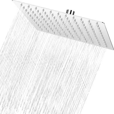 Produktbild von Duschkopf aus rostfreiem Stahl 304 - 8/10/12 Zoll - mit 144 Anti-Kalk-Düsen - Regendusche 10 Zoll - Comlife Regenduschekopf