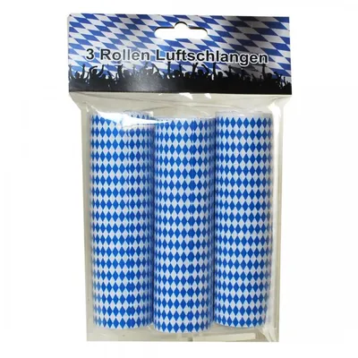 Produktbild von 3 St. Papier Luftschlangen Bayern   Party Deko
