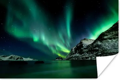 Produktbild von MuchoWow® Poster Nordlichter - Strand - Norwegen 30x20 cm - Plakate - Print