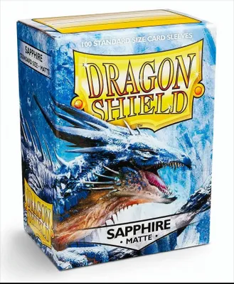 Produktbild von Dragon Shield Matte Sleeves in Standardgröße - Saphir (100 Sleeves)