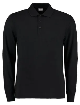 Image de Kustom Kit - Polo pour homme à manches longues LT1055 (S) (noir)