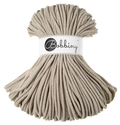 Produktbild von Bobbiny Premium 5 mm 100 m Beige Šňůra